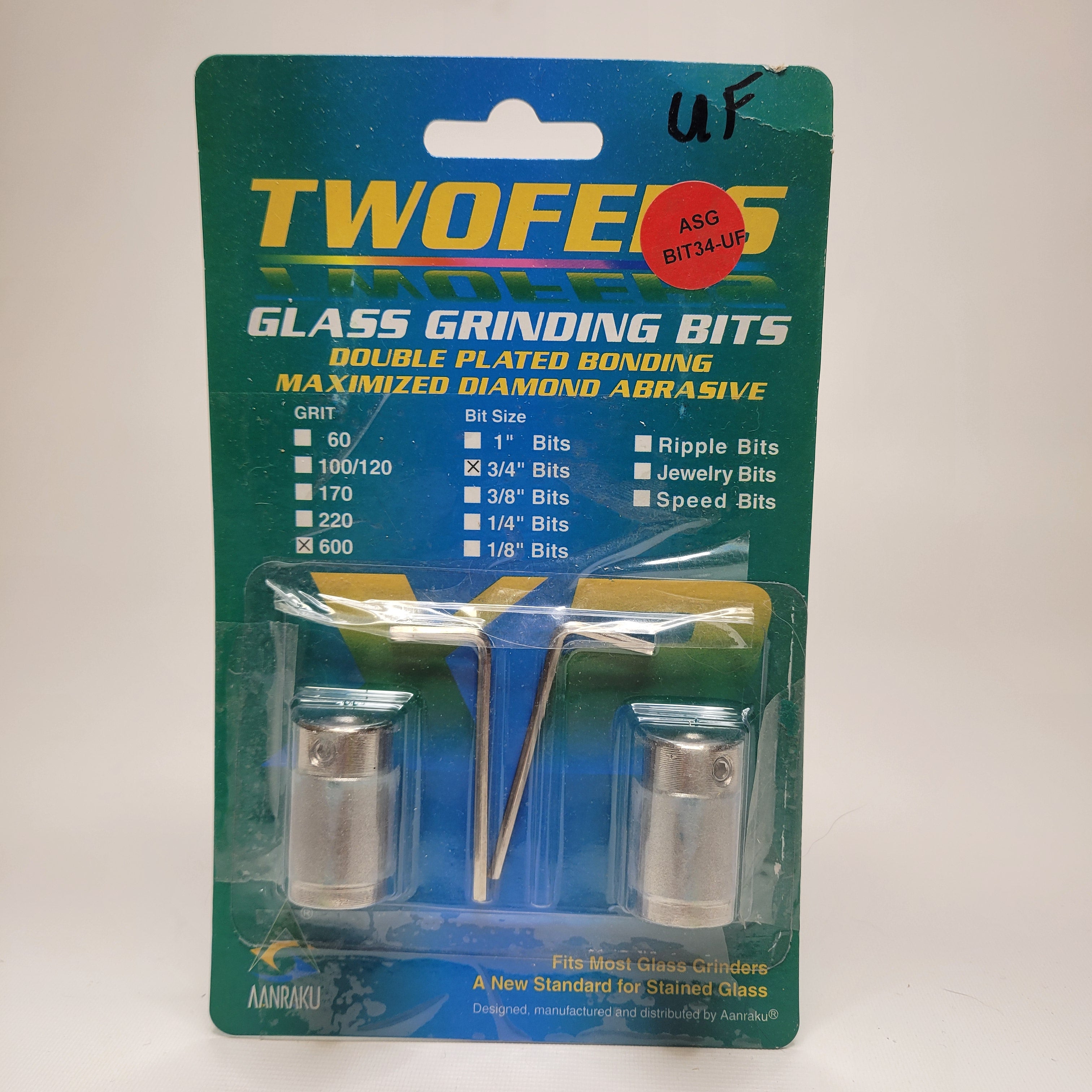 3/4" Aanraku Twofers Glass Grinding Bits (Ultra Fine 600 Grit)